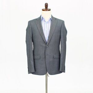 Calvin Klein 39R Gray Solid 2-Button Sport Coat Blazer Jacket T625